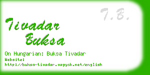 tivadar buksa business card